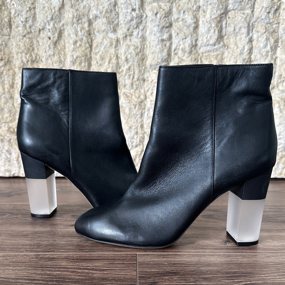 Enzo Angiolini Hadie Ankle Boots with Lucite Block Heel
